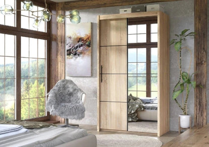 Inova Oak Sonoma Sliding Door Wardrobe - Nestium