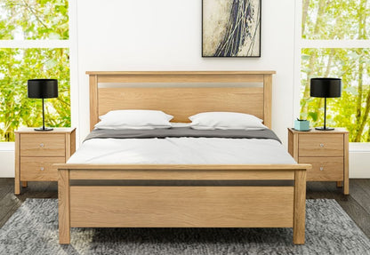 Nero Oak Bed - Comes In Double, King and Queen Size