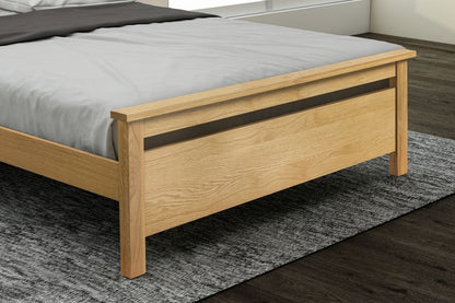 Nero Oak Bed - Comes In Double, King and Queen Size
