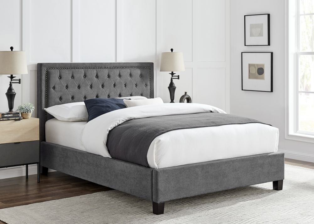 Rhea Fabric Bed - Comes in Double and King Size