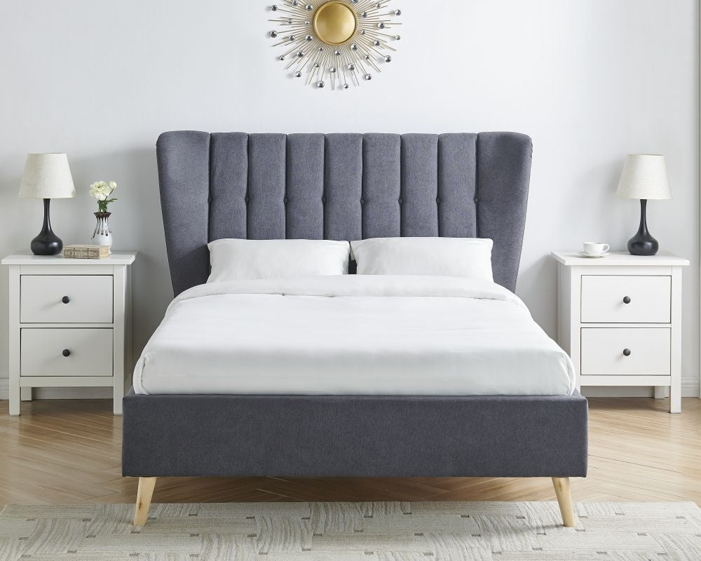 Tasya Fabric Bed - Comes in Double and King Size