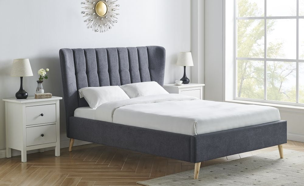 Tasya Fabric Bed - Comes in Double and King Size
