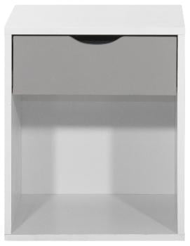 Alton White 1 Drawer Bedside Cabinet