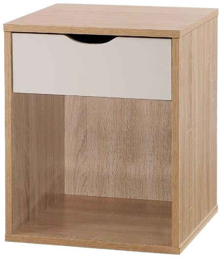 Alton White 1 Drawer Bedside Cabinet
