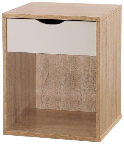 Alton White 1 Drawer Bedside Cabinet