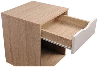 Alton White 1 Drawer Bedside Cabinet