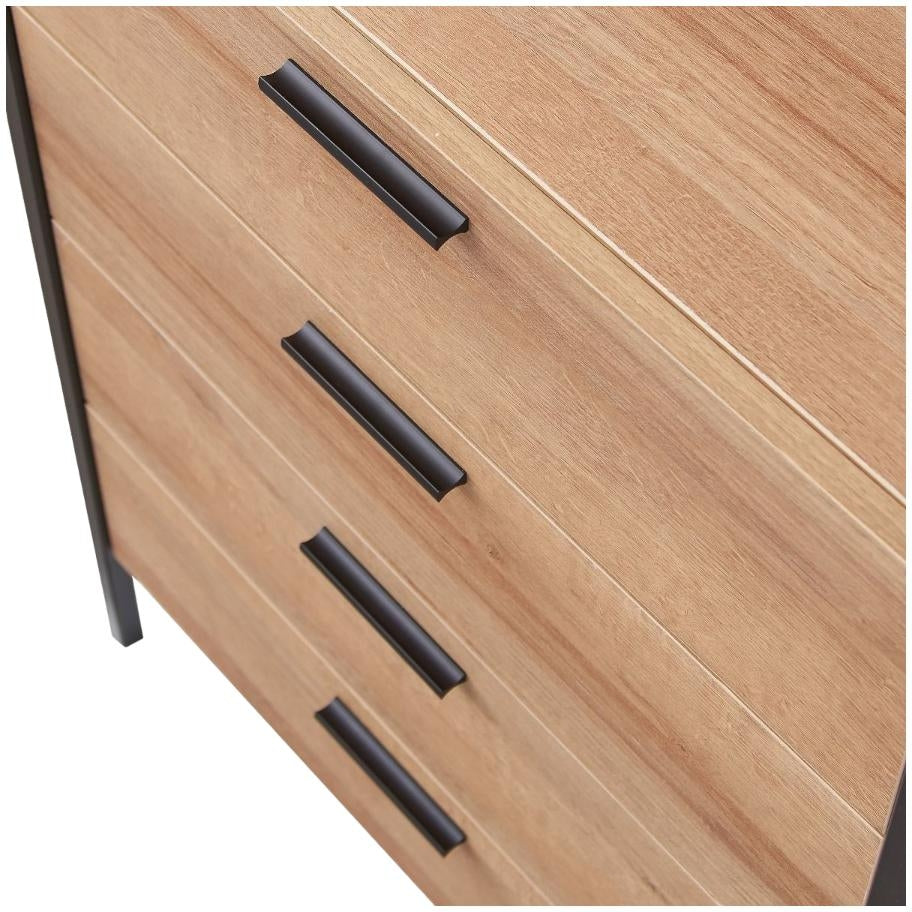 Claire Riviera Oak 4 Drawer Wardrobe - Nestium