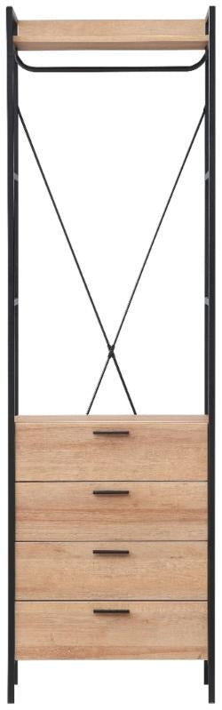 Claire Riviera Oak 4 Drawer Wardrobe - Nestium