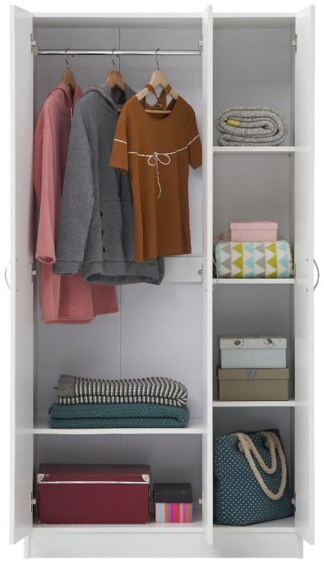 Essentials 3 Door Double Wardrobe
