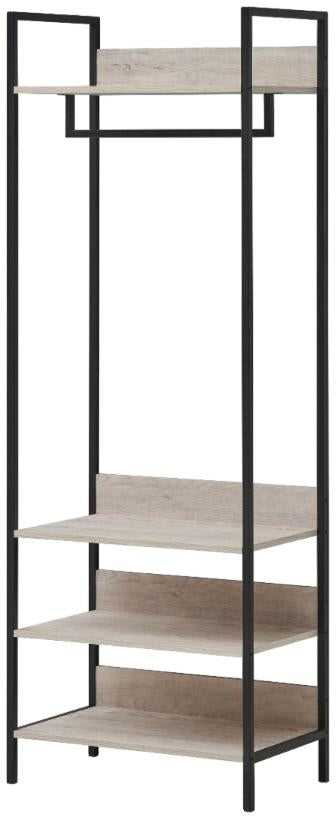 Zahra Ash Oak 4 Open Shelves Wardrobe - Nestium