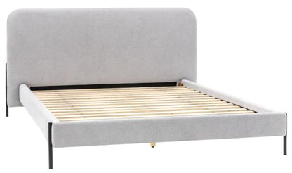 Oslo 4ft 6in Double Fabric Bed - Comes in Light Grey and Dark Grey Options