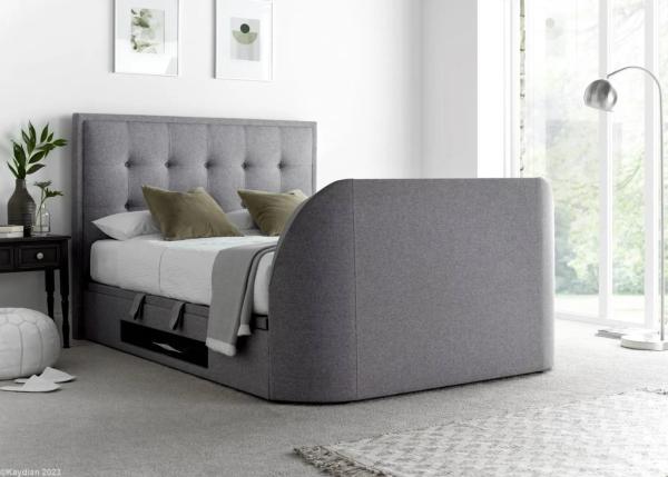 Kaydian Falmer Marbella Grey Fabric Ottoman Storage TV Bed