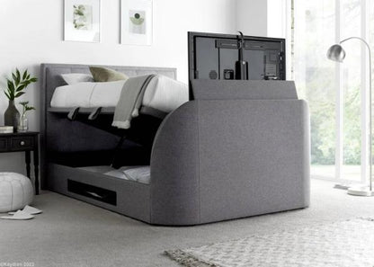 Kaydian Falmer Marbella Grey Fabric Ottoman Storage TV Bed