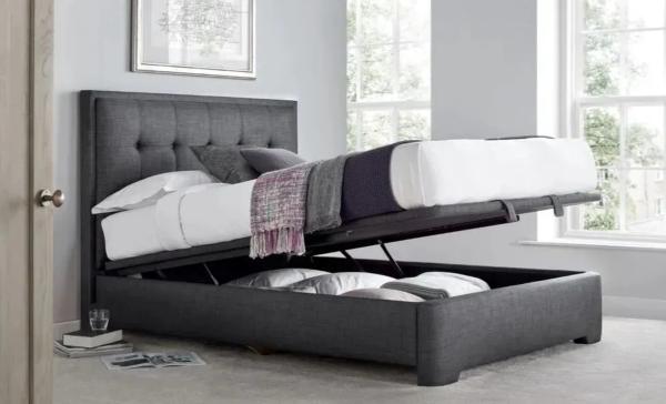 Kaydian Falstone Ottoman Storage Bed - Pendle Slate Fabric