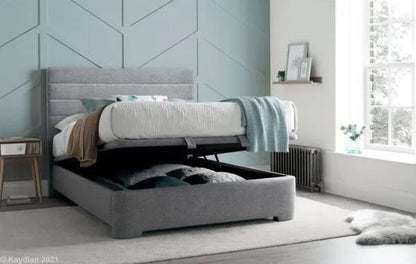 Kaydian Appleby Ottoman Storage Bed - Marbella Grey Fabric