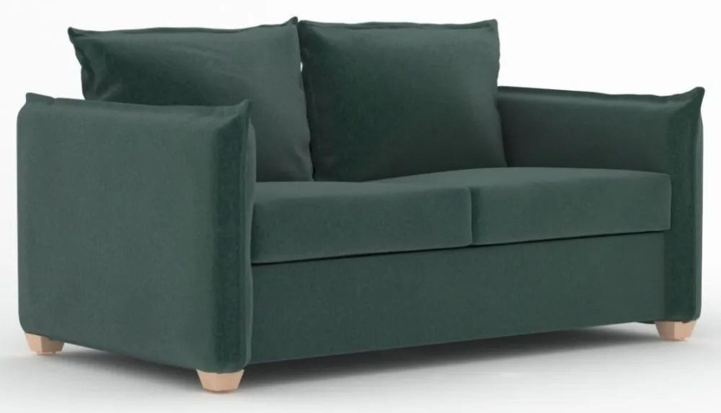 Oliver Sunningdale Bottle Green Fabric 2 Seater Sofa Bed
