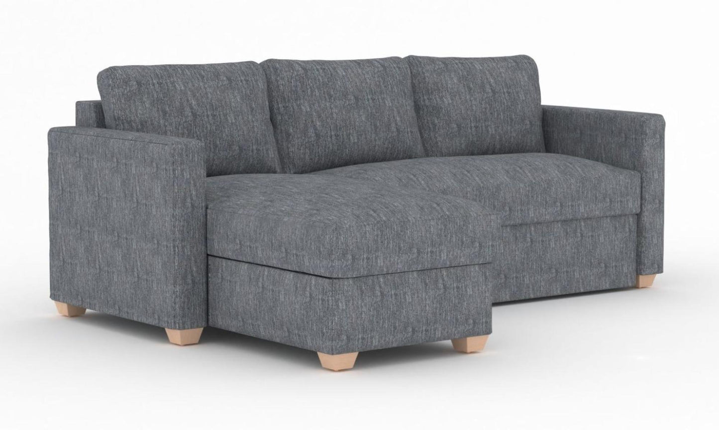 Oscar Piero Thunderstorm Fabric Corner Sofa Bed