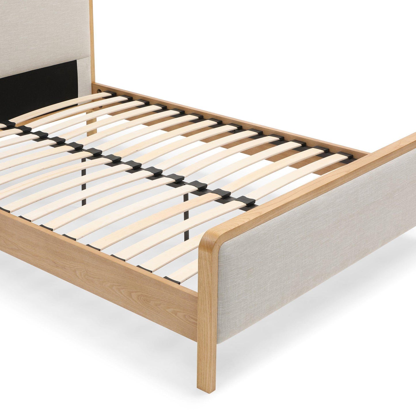 Archie Grey Upholstered Bed - Sizes Available