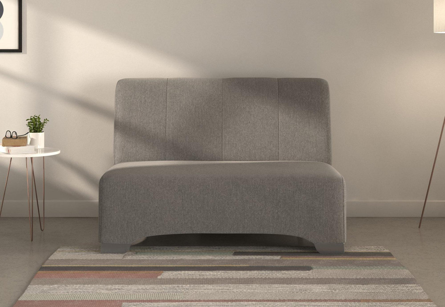 Orla Grey Carina Ash 2 Seater Fabric Pull Out Sofa Bed