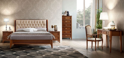Camel Giotto Night Walnut Italian 6 Drawer Chest - Nestium