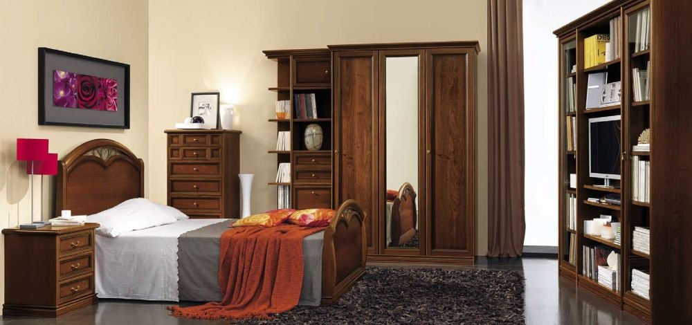 Camel Nostalgia Night Walnut Italian 7 Drawer Chest - Nestium