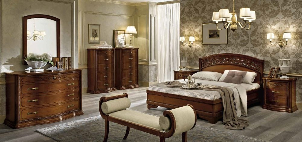 Camel Torriani Night Walnut Italian VIP 5 Drawer Chest - Nestium