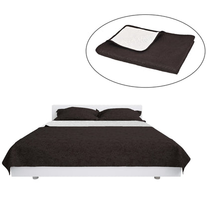 Double-Sided Quilted Bedspread 220X240 Cm Cream And Brown