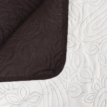 Double-Sided Quilted Bedspread 220X240 Cm Cream And Brown