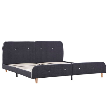 Bed Frame Dark Grey Fabric 150X200 Cm King Size