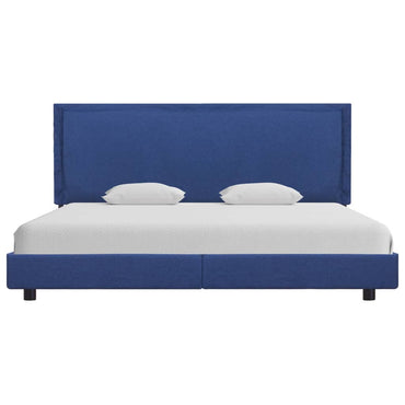 Bed Frame Blue Fabric 150X200 Cm King Size