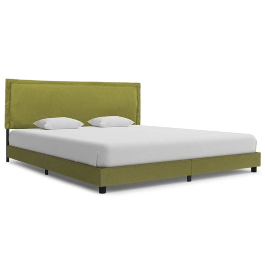 Bed Frame Green Fabric 150X200 Cm King Size