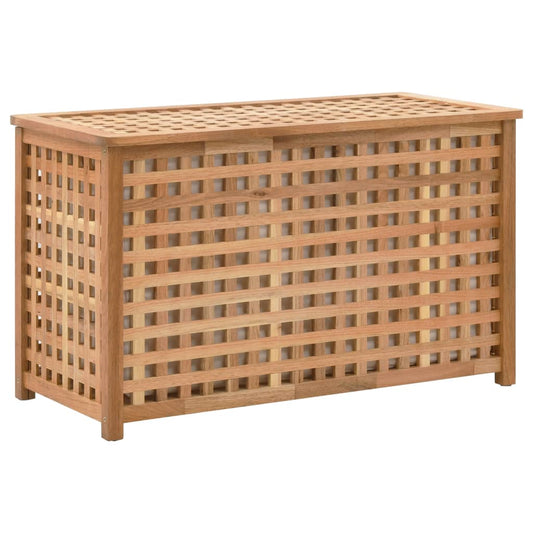 Laundry Chest 77.5X37.5X46.5 Cm Solid Walnut Wood