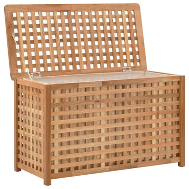 Laundry Chest 77.5X37.5X46.5 Cm Solid Walnut Wood