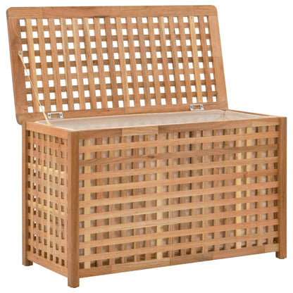 Laundry Chest 77.5X37.5X46.5 Cm Solid Walnut Wood