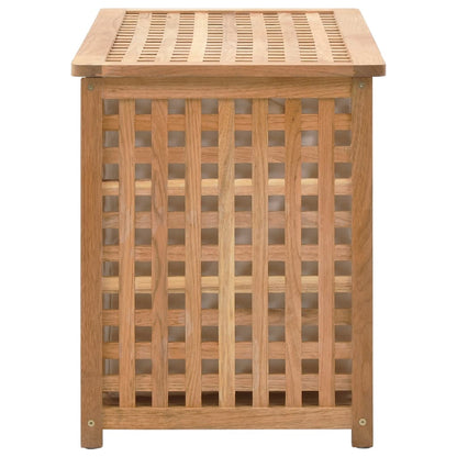 Laundry Chest 77.5X37.5X46.5 Cm Solid Walnut Wood