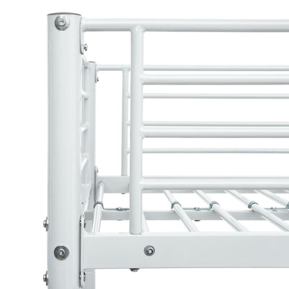 Bunk Bed Frame Without Mattress White Metal 140X200 Cm/90X200 Cm
