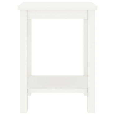 Bedside Cabinet White 35X30X47 Cm Solid Pinewood