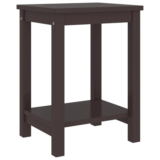 Bedside Cabinet Dark Brown 35X30X47 Cm Solid Pinewood