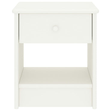 Bedside Cabinet White 35X30X40 Cm Solid Pinewood