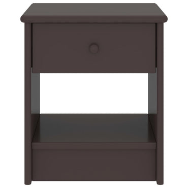 Bedside Cabinet Dark Brown 35X30X40 Cm Solid Pinewood