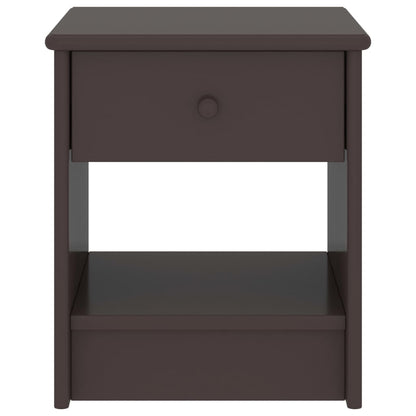 Bedside Cabinet Dark Brown 35X30X40 Cm Solid Pinewood