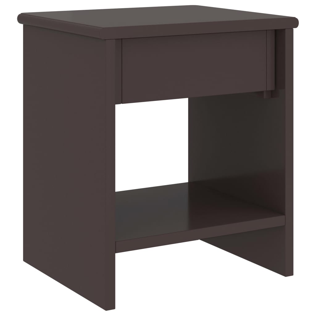 Bedside Cabinet Dark Brown 35X30X40 Cm Solid Pinewood