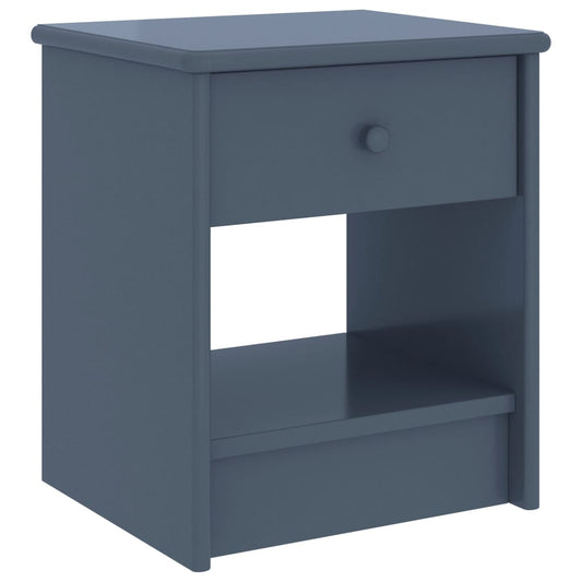 Bedside Cabinet Light Grey 35X30X40 Cm Solid Pinewood