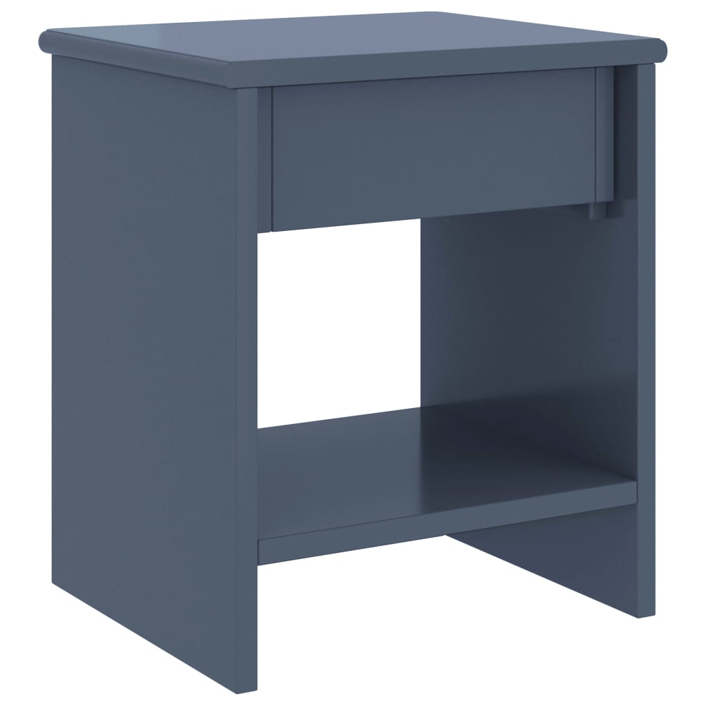 Bedside Cabinet Light Grey 35X30X40 Cm Solid Pinewood