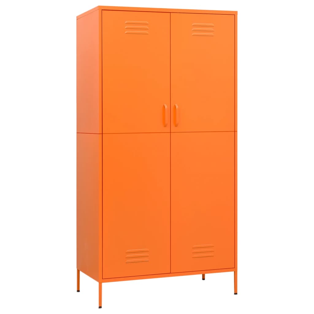 Wardrobe Orange 90X50X180 Cm Steel