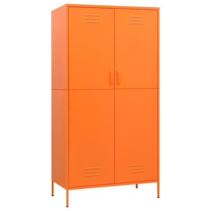 Wardrobe Orange 90X50X180 Cm Steel