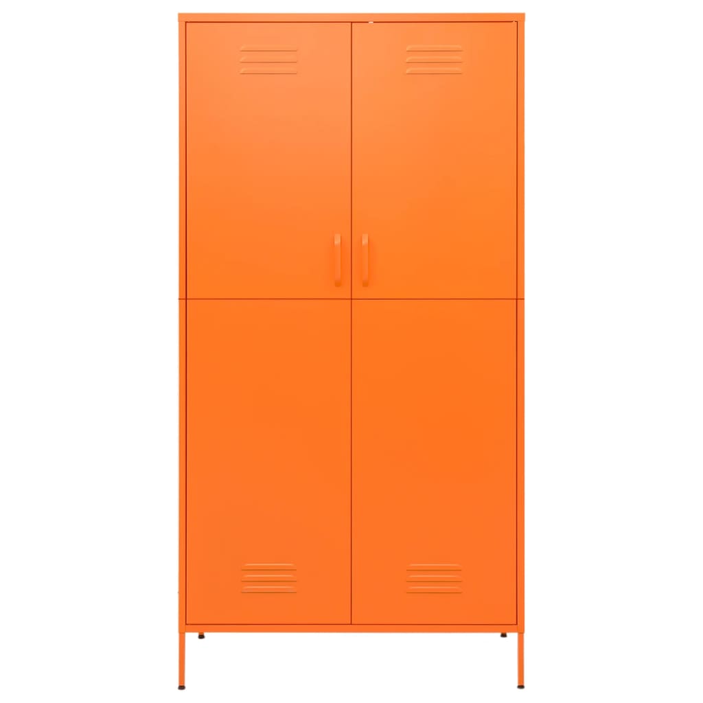 Wardrobe Orange 90X50X180 Cm Steel