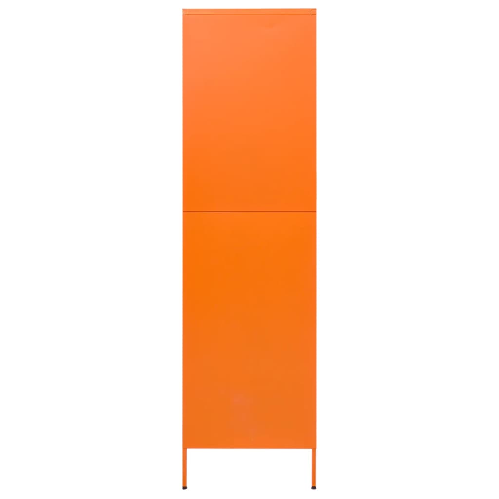 Wardrobe Orange 90X50X180 Cm Steel
