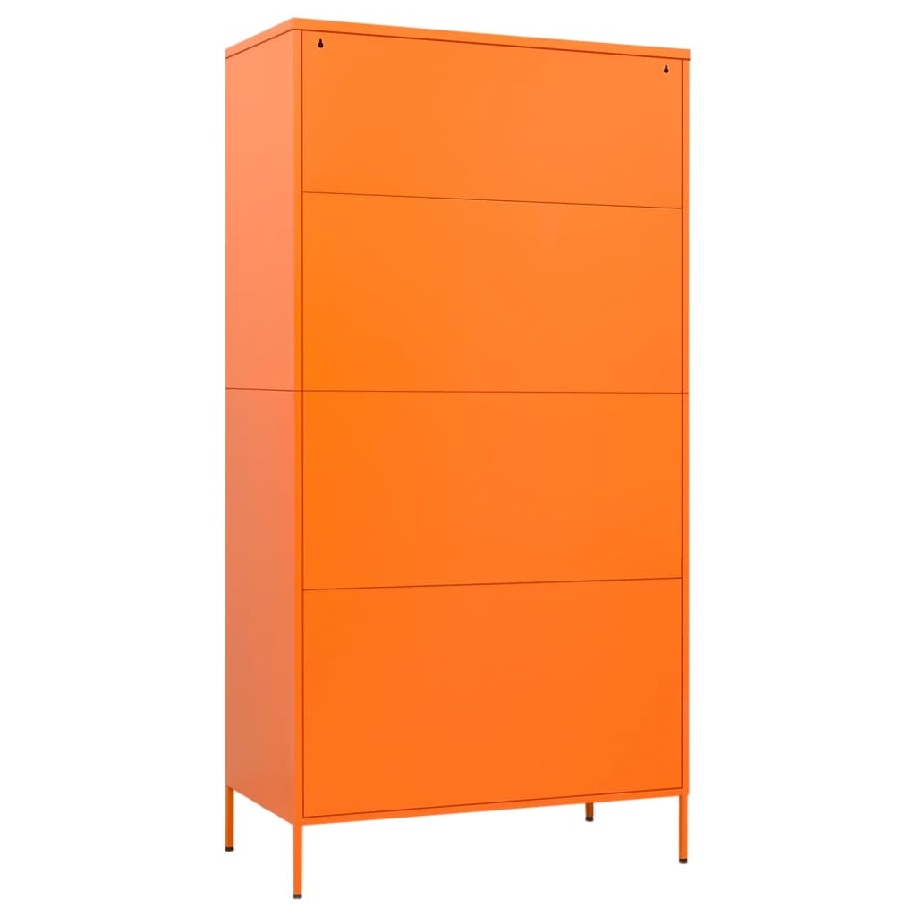Wardrobe Orange 90X50X180 Cm Steel