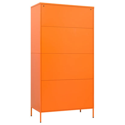 Wardrobe Orange 90X50X180 Cm Steel